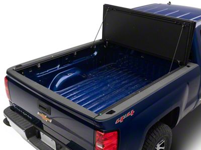 Rough Country Hard Tri-Fold Flip-Up Tonneau Cover (14-18 Silverado 1500 w/ 6.50-Foot Standard Box & Rail Caps)