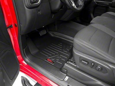 Rough Country Heavy Duty Front and Rear Floor Mats; Black (19-23 Silverado 1500 Crew Cab w/ Front Bucket Seats)