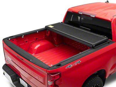 Rough Country Hard Low Profile Tri-Fold Tonneau Cover (19-24 Silverado 1500 w/ 5.80-Foot Short Box & w/o CarbonPro Box)