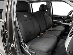 Rough Country Neoprene Front and Rear Seat Covers; Black (14-18 Silverado 1500 Crew Cab)
