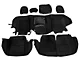 Rough Country Neoprene Front and Rear Seat Covers; Black (19-24 Silverado 1500 Crew Cab w/ Rear Cup Holder)