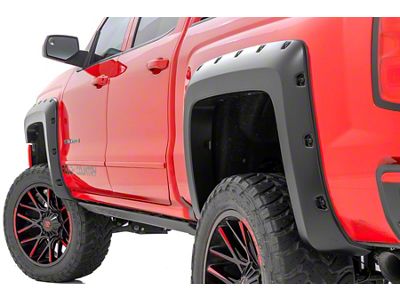 Rough Country Pocket Fender Flares; Black (14-18 Silverado 1500 w/ 6.50-Foot Standard & 8-Foot Long Box)