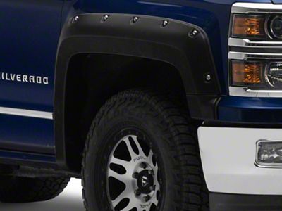 Rough Country Pocket Fender Flares; Flat Black (14-18 Silverado 1500 w/ 6.50-Foot Standard & 8-Foot Long Box)