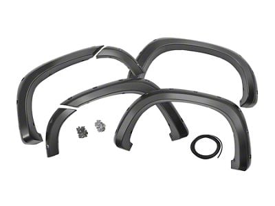 Rough Country Suspension Pocket Fender Flares; Shadow Gray (19-21 Silverado 1500; 2022 Silverado 1500 LTD)