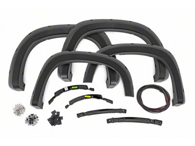 Rough Country Pocket Fender Flares; Summit White (22-25 Silverado 1500, Excluding ZR2)