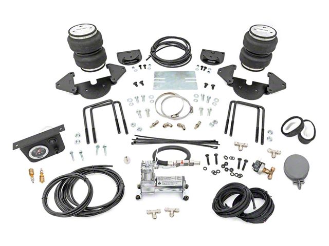 Rough Country Rear Air Spring Kit with OnBoard Air Compressor for 0 to 6-Inch Lift; Stock Range (19-24 Silverado 1500)