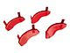 Rough Country Red Brake Caliper Covers; Front and Rear (14-18 Silverado 1500)