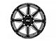 Rough Country 91 Series Gloss Black Milled 6-Lug Wheel; 20x12; -44mm Offset (19-24 Silverado 1500)