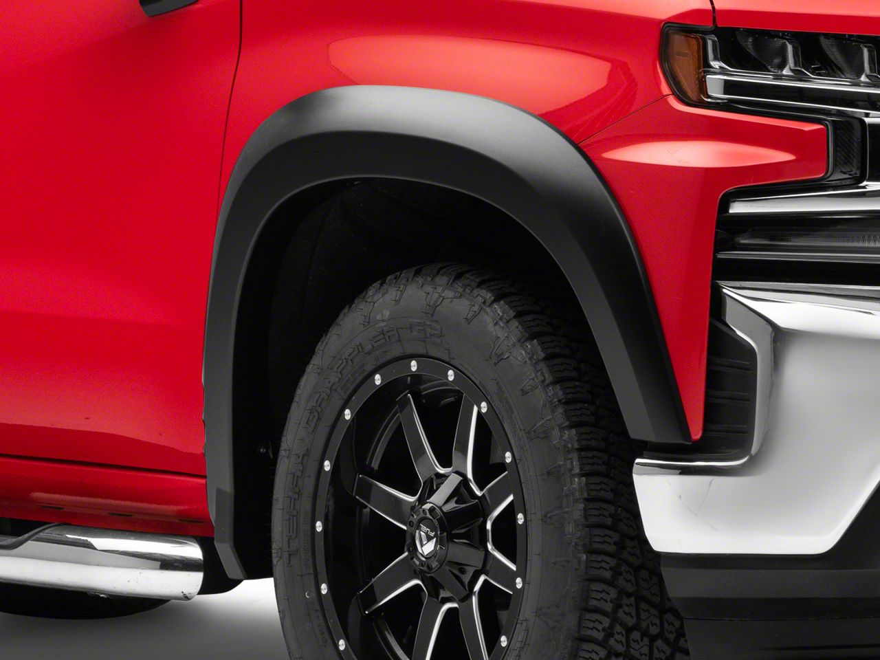 Rough Country Silverado 1500 SF1 Pocket Fender Flares; Flat Black FC319201 (1921 Silverado
