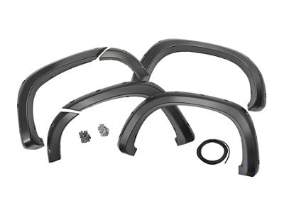 Rough Country Sport Fender Flares; Silver Ice Metallic (19-25 Silverado 1500, Excluding ZR2)