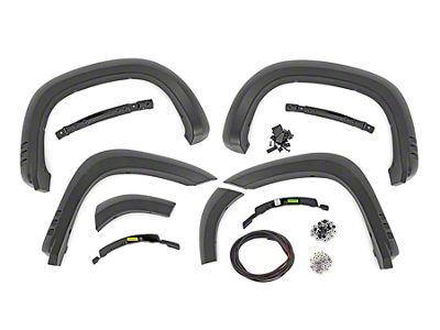 Rough Country Sport Fender Flares; Sterling Grey Metallic (19-25 Silverado 1500, Excluding ZR2)