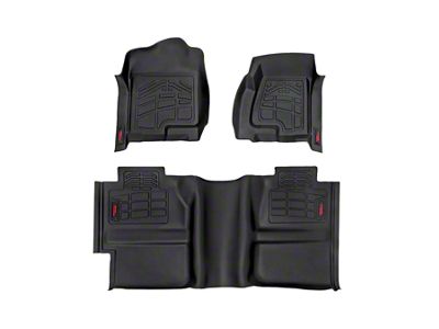 Rough Country Sure-Fit Front and Rear Floor Mats; Black (99-06 Silverado 1500 w/ Automatic Transmission)