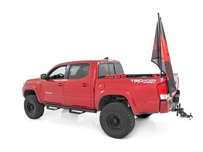 Rough Country Universal Bed Rail Flag Pole Holder with Rough Country Flag (Universal; Some Adaptation May Be Required)