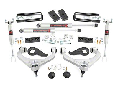 Rough Country 3-Inch Suspension Lift Kit with M1 Monotube Shocks (20-25 Silverado 2500 HD w/ Factory Overload Springs & w/o MagneRide)
