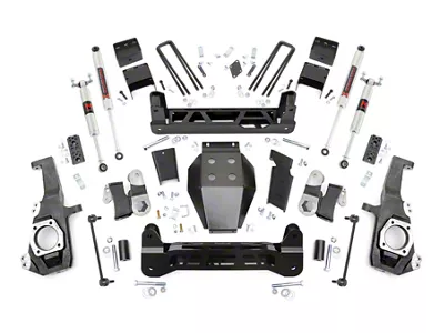 Rough Country Suspension 5-Inch NTD Suspension Lift Kit with M1 Monotube Shocks (20-26 4WD Silverado 2500 HD w/ Factory Overload Springs, Excluding ZR2)