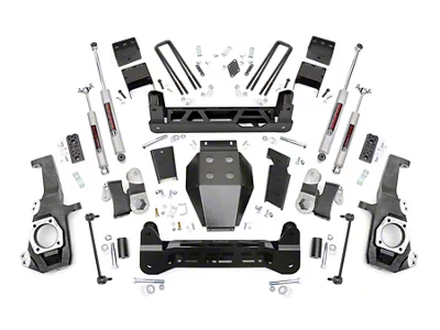 Rough Country Suspension 5-Inch NTD Suspension Lift Kit with Premium N3 Shocks (20-26 4WD Silverado 2500 HD w/ Factory Overload Springs, Excluding ZR2)