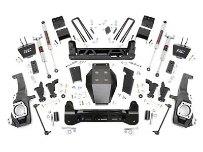 Rough Country 5-Inch Torsion Drop Suspension Lift Kit with M1 Monotube Shocks (20-24 4WD Silverado 2500 HD)