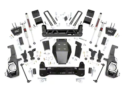 Rough Country Suspension 5-Inch Torsion Drop Suspension Lift Kit with M1 Monotube Shocks (20-26 4WD Silverado 2500 HD w/ Factory Overload Springs, Excluding ZR2)