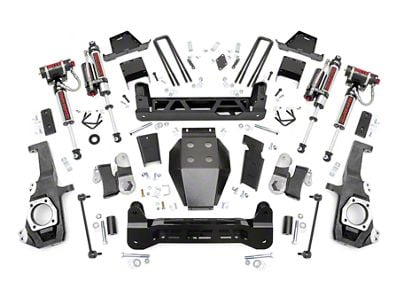 Rough Country Suspension 7-Inch NTD Suspension Lift Kit with Vertex Reservoir Shocks (20-26 4WD Silverado 2500 HD w/ Factory Overload Springs, Excluding ZR2)
