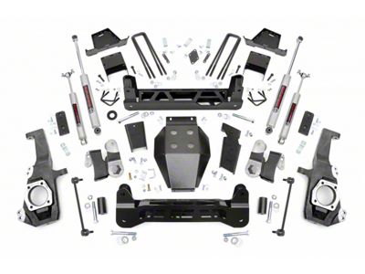 Rough Country 7-Inch NTD Suspension Lift Kit with Premium N3 Shocks (20-25 4WD Silverado 2500 HD SRW w/o MagneRide)