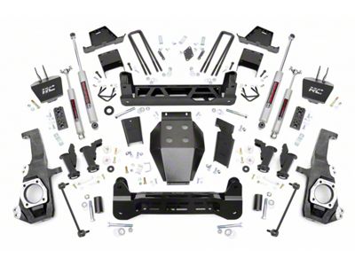Rough Country 7-Inch Torsion Drop Suspension Lift Kit with Premium N3 Shocks (20-25 4WD Silverado 2500 HD w/o Rear Overload Springs, Excluding ZR2)