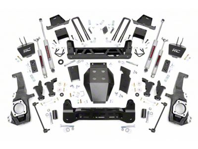 Rough Country 7-Inch Torsion Drop Suspension Lift Kit with Premium N3 Shocks (20-24 Silverado 2500 HD w/o MagneRide)