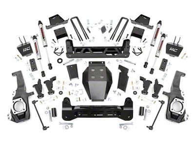 Rough Country Suspension 7-Inch Torsion Drop Suspension Lift Kit with V2 Monotube Shocks (20-26 4WD Silverado 2500 HD w/ Factory Overload Springs, Excluding ZR2)