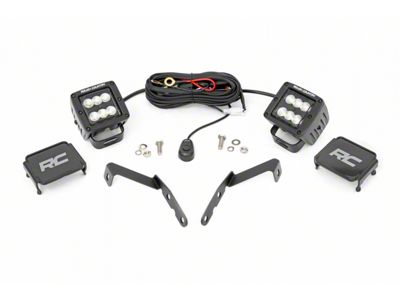 Rough Country Black Series LED Ditch Light Kit; Flood Beam (07-14 Silverado 2500 HD)