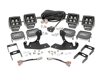 Rough Country Black Series LED Fog Light Kit with White DRL (11-14 Silverado 2500 HD)