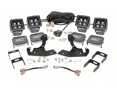 Rough Country Black Series LED Fog Light Kit with Amber DRL (11-14 Silverado 2500 HD)