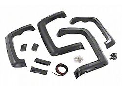 Rough Country Defender Fender Flares; Gloss Black (15-19 Silverado 2500 HD)
