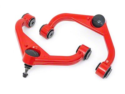 Rough Country Fabricated Upper Control Arms for 3-Inch Lift; Red (20-24 Silverado 2500 HD)