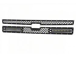 Rough Country Mesh Upper Grille Insert with 12-Inch Black Series LED Light Bars; Black (11-14 Silverado 2500 HD)