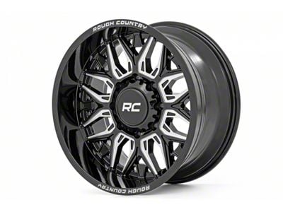 Rough Country 86 Series Gloss Black Milled 8-Lug Wheel; 20x10; -19mm Offset (20-25 Silverado 2500 HD)