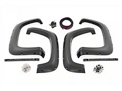 Rough Country Pocket Fender Flares; Flat Black (20-25 Silverado 2500 HD)