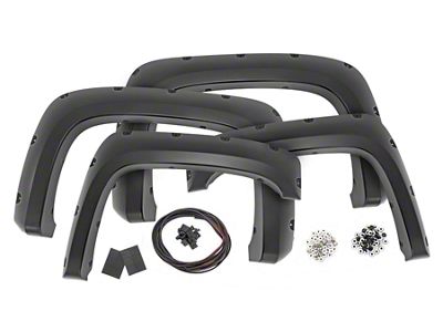 Rough Country Pocket Fender Flares; Stealth Gray (07-14 Silverado 2500 HD)