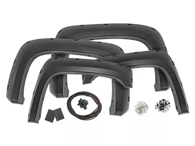 Rough Country Pocket Fender Flares; Victory Red (07-14 Silverado 2500 HD)