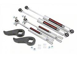 Rough Country 1.50 to 2-Inch Leveling Torsion Bar Keys with Premium N3 Shocks (11-19 Silverado 3500 HD SRW w/o MagneRide)