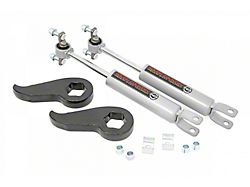 Rough Country 1.50 to 2-Inch Leveling Torsion Bar Keys with Premium N3 Shocks (20-25 4WD Silverado 3500 HD w/o MagneRide)