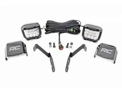 Rough Country 3-Inch Osram Wide Angle Series LED Ditch Light Kit (07-14 Silverado 3500 HD)
