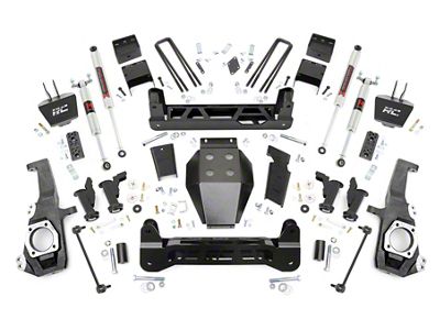 Rough Country 5-Inch Torsion Drop Suspension Lift Kit with M1 Monotube Shocks (20-25 4WD Silverado 3500 HD SRW)