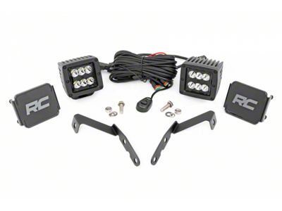Rough Country Black Series LED Ditch Light Kit; Spot Beam (07-14 Silverado 3500 HD)