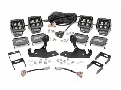 Rough Country Black Series LED Fog Light Kit with Amber DRL (11-14 Silverado 3500 HD)