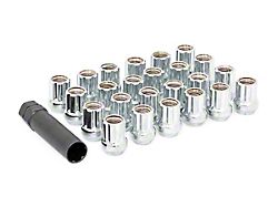 Rough Country Chrome Open End Style Lug Nut Kit; M14 x 1.5; Set of 24 (01-25 Silveado 3500 HD)