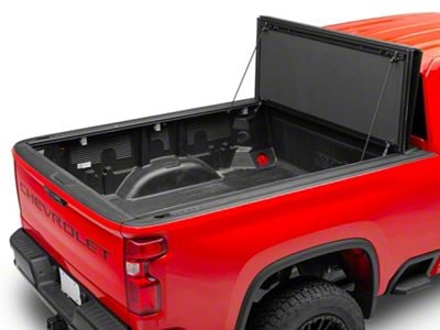 Rough Country Hard Tri-Fold Flip-Up Tonneau Cover (20-25 Silverado 3500 HD w/ 6.90-Foot Standard Box & Rail Caps)