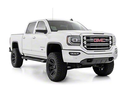 Rough Country HD2 Aluminum Running Boards; Black (07-19 Silverado 3500 HD Extended/Double Cab)