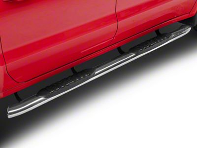 Rough Country Oval Nerf Side Step Bars; Stainless Steel (20-24 Silverado 3500 HD Crew Cab)