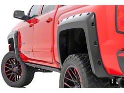 Rough Country Suspension Pocket Fender Flares; Red Hot (15-19 Silverado 3500 HD SRW)