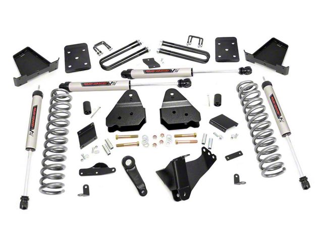 Rough Country 4.50-Inch Suspension Lift Kit with V2 Monotube Shocks (15-16 4WD 6.7L Powerstroke F-250 Super Duty)