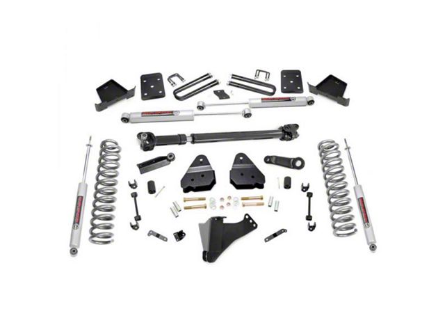 Rough Country 4.50-Inch Suspension Lift Kit with Front Driveshaft and Premium N3 Shocks (17-22 4WD 6.7L Powerstroke F-250 Super Duty w/ 4-Inch Rear Axle)